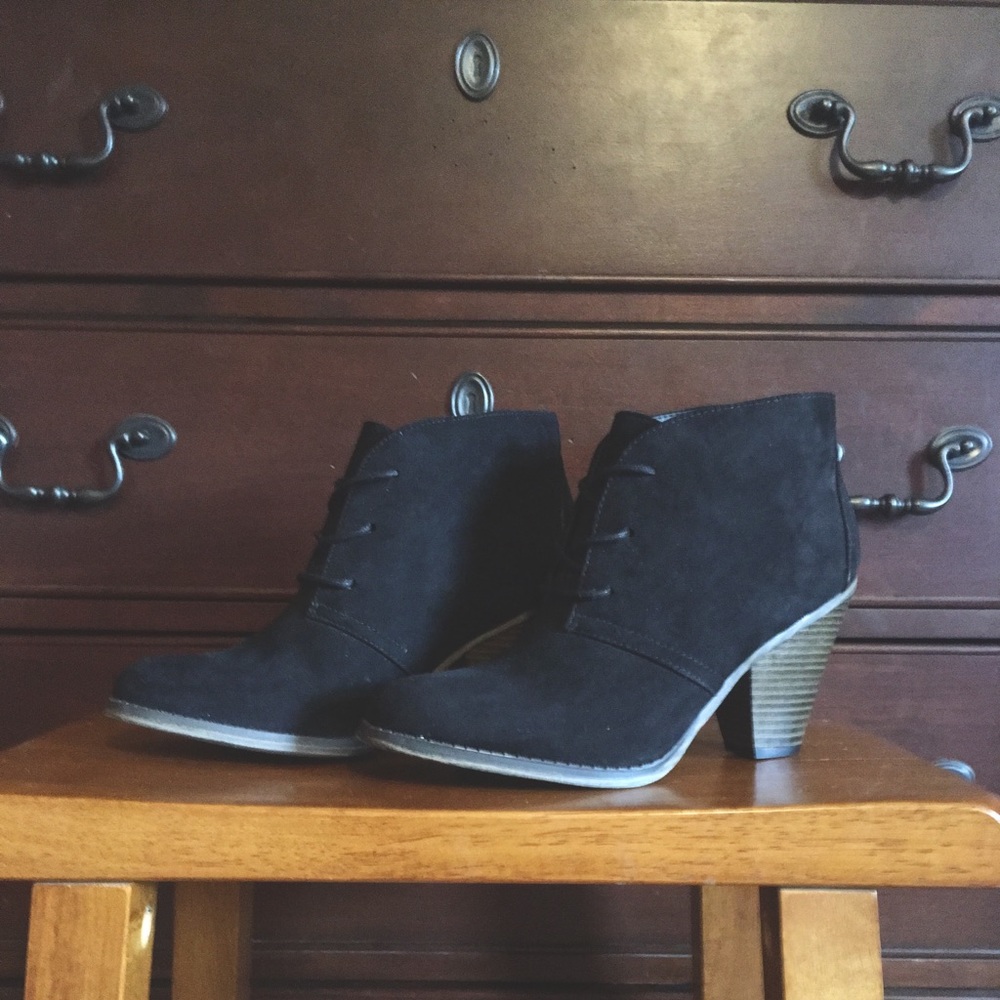 WAY TOO CHEAP!!! MIA Black Suede Booties
